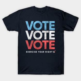 Retro Distressed Vote T-Shirt, Exercise Your Right T-Shirt